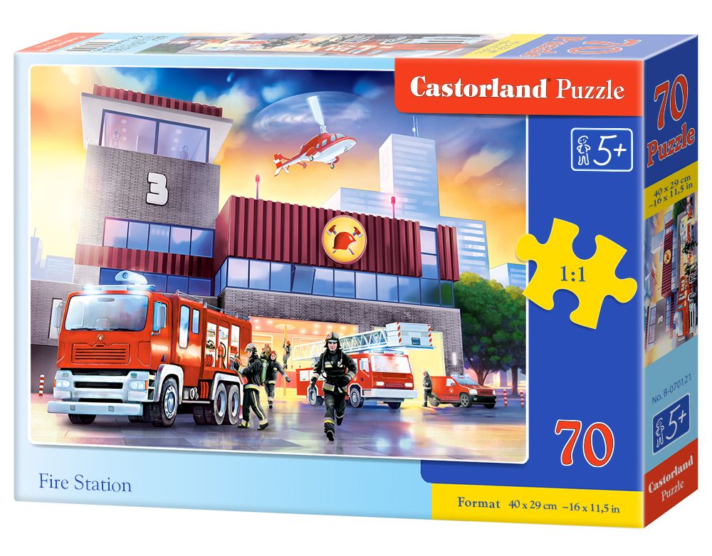 Castorland Fire Station - 70pcs Puzzle - 5+ Years