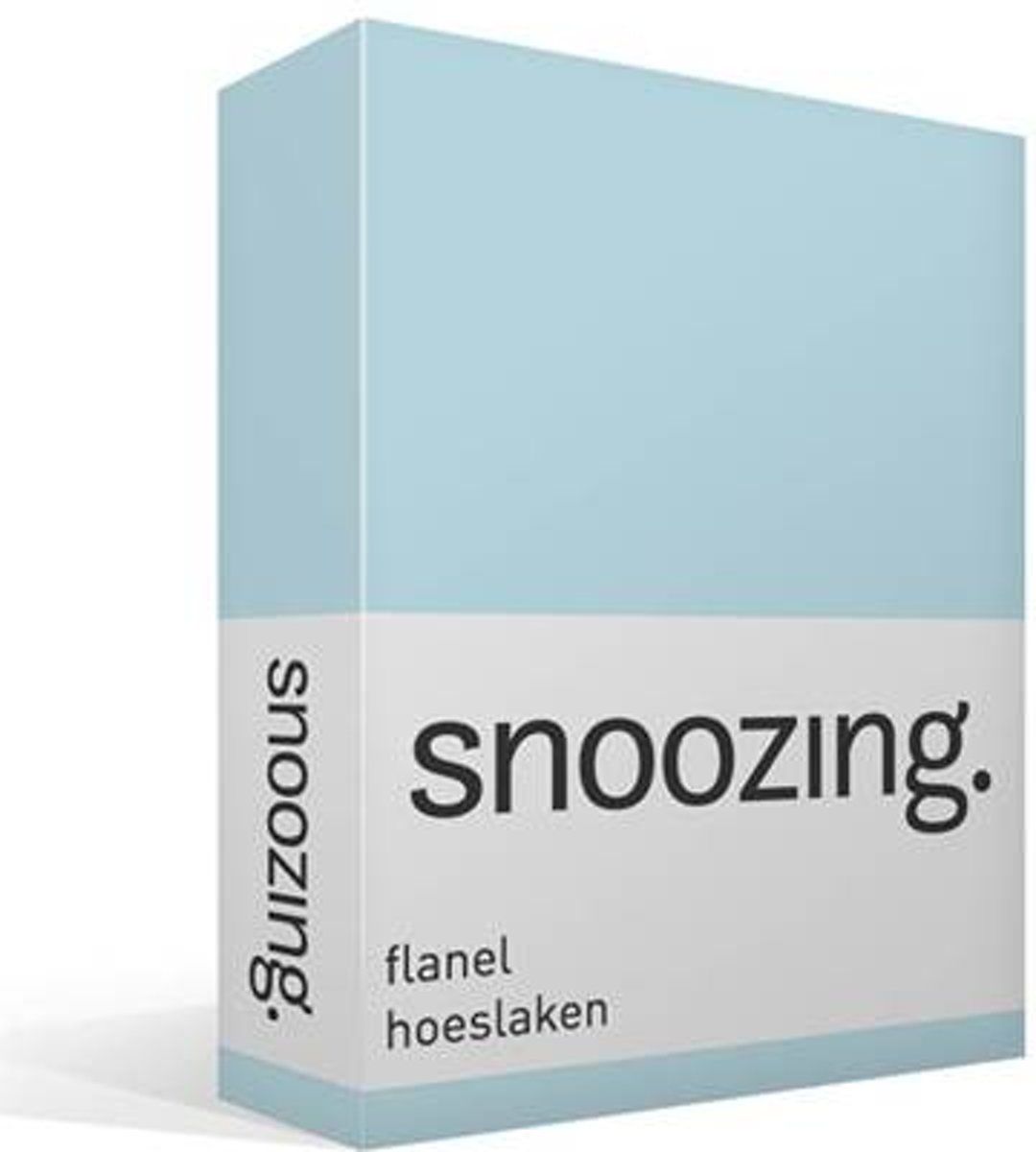 Snoozing Flanel Hoeslaken - 120x200 cm - Blauw
