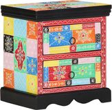 vidaXL Nachtkastje - Set van 2 - Multikleur - Massief Mango Hout