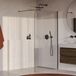 Brauer Orion inloopdouche helder glas 120x200cm incl. glascoating PVD gunmetal geborsteld