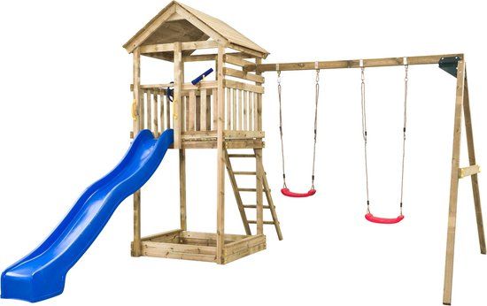 Intergard Houten speeltoestel houten schommel speeltoren Anna 400x320x420cm