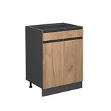 Vicco R-Line Keukenonderkast – 60 cm J-vorm, met lade, zonder werkblad Krachtige eik goud