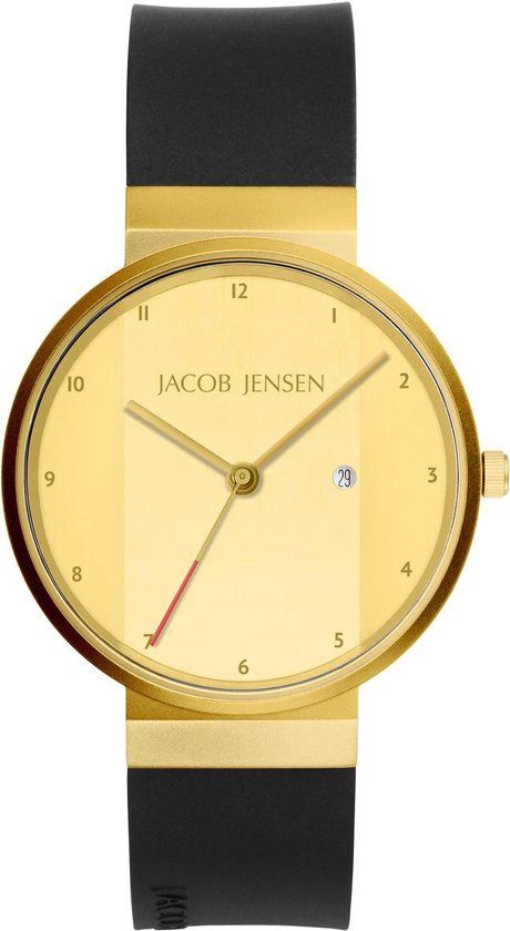 Jacob Jensen 735 New Line Heren Horloge - 35mm - Goudkleurig