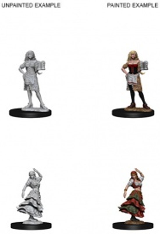 WizKids Pathfinder Deep Cuts Unpainted Miniatures - Bartender/Dancing Girl