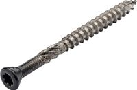 Proftec Hout- en Bouwmaterialenhandel Veneman B.V. Potdeksel/Tuinhout schroeven - Torx 20 zwarte kop - 4x60mm - RVS-410 - RAL 9005 - Deeldraad (200 stuks)