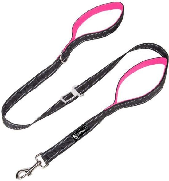Frenkiez Reflective Dog Leash - Pink