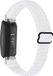 By Qubix - Compatible Fitbit bandje - Geschikt voor Fitbit Inspire 3 - Elastische solo loop nylon bandje - Wit