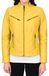 Icecat Veste de moto en cuir pour femme - Col mandarin - Jaune