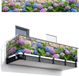 Balkonscherm 500x80 cm - PVC - Hortensia - Paars - Balkonposter