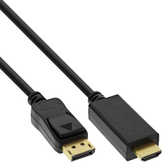 InLine DisplayPort naar HDMI Kabel - 1m - Zwart