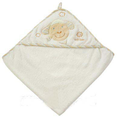 Fehn Badcape Baby Love Schaap Paul - Gr.80x80 cm crème