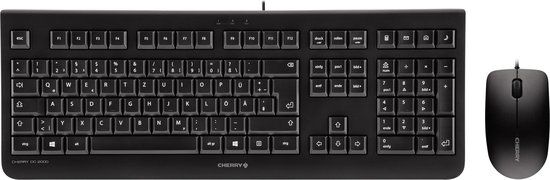 CHERRY DC 2000 - Toetsenbord met muis - AZERTY - Frans - Zwart