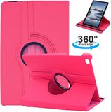 ZT Accessoires Samsung Galaxy Tab A 10.1 2019 SM T510 / T515 Draaibaar Hoesje met stylus pen Multi stand Case - Donker roze