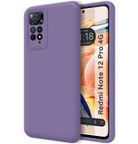 Tumundosmartphone Zachte vloeibare siliconen beschermhoes voor Xiaomi Redmi Note 12 Pro 4G, paars
