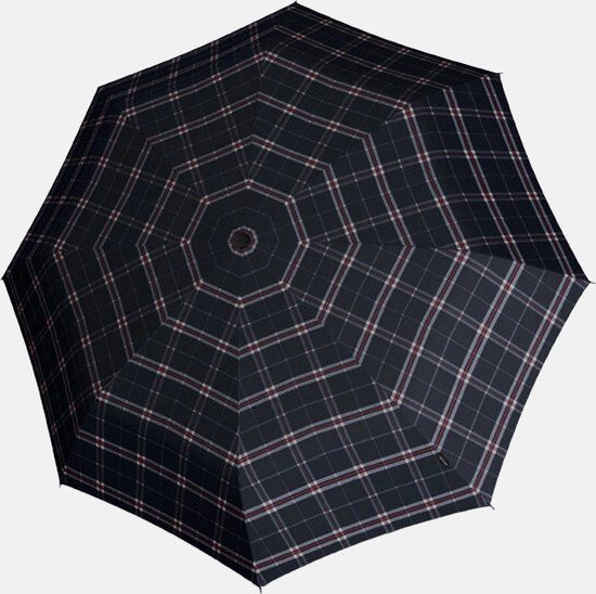 Knirps Opvouwbare Paraplu Geruit Blauw - T200 - Dsn 97 cm - Opgevouwen 28 cm