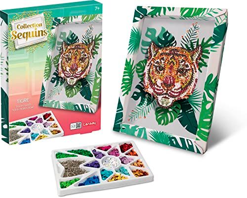 LANSAY Collection Sequins - Tigre - Activités Manuelles - Dès 8 ans -