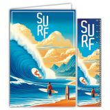 AFIE 69-1017 Surf-kaart met envelop, 12 x 17,5 cm, voor sportsport, surfer, golf, Teahupo'o Tahiti, Passion Sports-collectie van de Olympische Spelen, gemaakt in Frankrijk