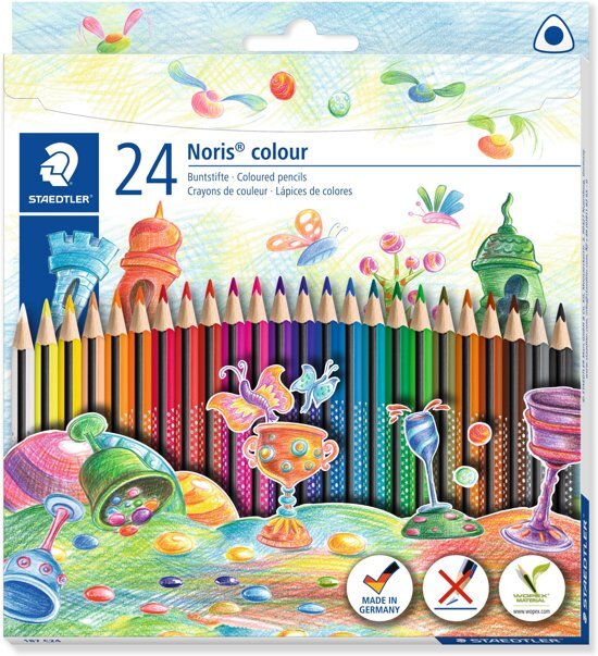 Staedtler Noris colour driekantig kleurpotlood - set 24 st
