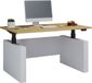 VCM Bureau réglable en hauteur, réglable en continu de 71 à 120 cm, réglable en hauteur électriquement, dimensions de l'ordinateur 140x80, bureau Salia