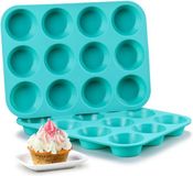 Okado Muffinbakvorm Siliconen – 12 Cups – 32 x 25 cm – Lichtblauw