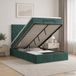 vidaXL Ottoman Bed with Mattress Dark Green 120 x 190 cm Velvet