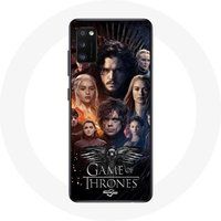 Maniacase Hoesje voor Samsung Galaxy S20 Game of Thrones Seizoen 8 De IJzeren Troon Crew Poster Grijs Adelaar Logo