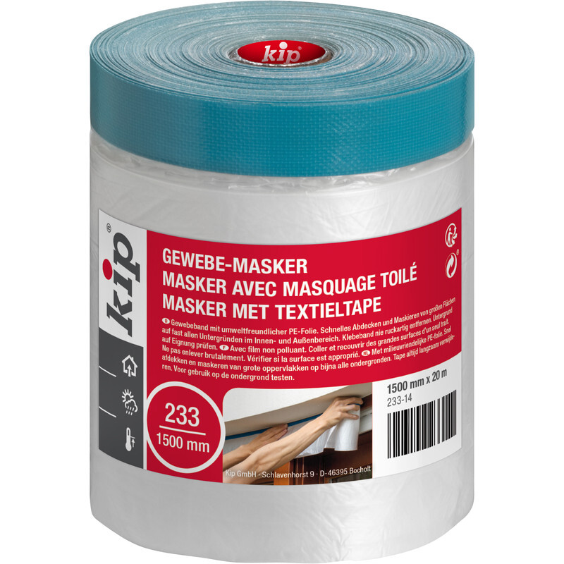 Kip 233 folie masker met textieltape premium 1500mmx20m