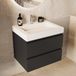 Lomazoo meuble de salle de bain ZARIVO noir mat 60 cm