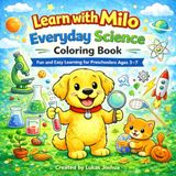 Learn Milo Learn with Milo: Everyday Science Coloring Book: Fun and Easy Learning for Preschoolers Ages 3–7