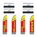 VEVOR Auto Reparatie Reclame Veer Vlag met Pole Kit, 4 Swooper Vlaggen voor Zaken Buiten, Inclusief 4 Banner Vlaggen, 4 Polen, 4 Grond Stakes, 16,3 FT