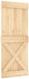 vidaXL Schuifdeur NARVIK Naturel en Zwart 85 x 210 cm