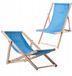 KADAX Lit de jardin pliable en bois - Set de 2