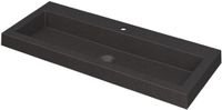 Wastafel INK Dock Wastafel Quartz met 1 Kraangat - 1000x400x60 mm - Quartz Zwart