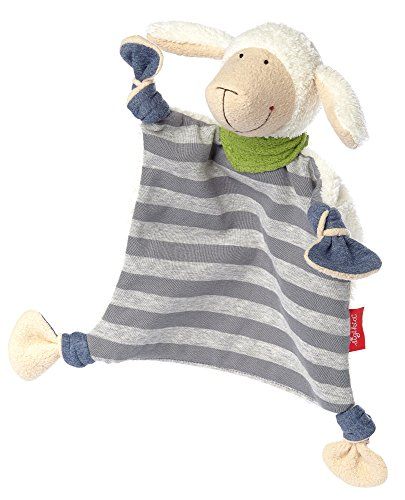 Sigikid 41955 Knuffeldoek voor jongens, schaap, grijs/bont