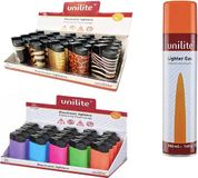 Unilite aanstekers - 40 stuks klik aanstekers - navulbaar - verstelbaar + 1 gasfles