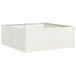 VidaXL Plantenbak Staal Wit 80x80x30 cm