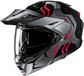 HJC i80 Velly Zwart Rood Adventure Motorhelm