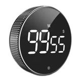 Relaxdays Keukentimer - digitaal - zwart - 7,5x3 cm - met alarm