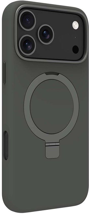 dbramante1928, Hoesje geschikt voor iPhone 17 Pro Max - Roskilde Kickstand MagSafe met Ring Standaard, Woudgroen