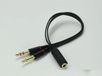 Go Go Gadget 3.5mm Jack Aux Femelle vers Double Mâle Casque Microphone Noir