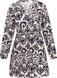 usha FESTIVAL Usha Lange Mouw V-hals Jurk Navy
