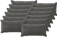 vidaXL Kussensloop 12 stuks Houten Donkergrijs 40 x 80 cm Fluweel