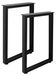 Pieds de table en métal - 70 cm - Noir - Set de 2