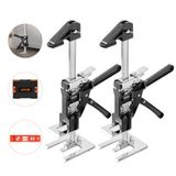 VEVOR cric roulant économiseur de travail, 2 pièces, capacité de levage 120 kg, hauteur de levage jusqu'à 165 mm, outil de levage manuel avec niveau à bulle magnétique, 2 réglages, pour portes, fenêtres, meubles, travail du bois, noir