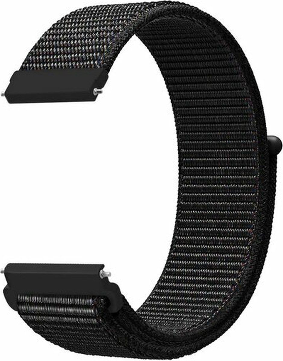Qubix Sport Loop bandje - Zwart gemêleerd - Garmin Forerunner 55 / 245 / 645