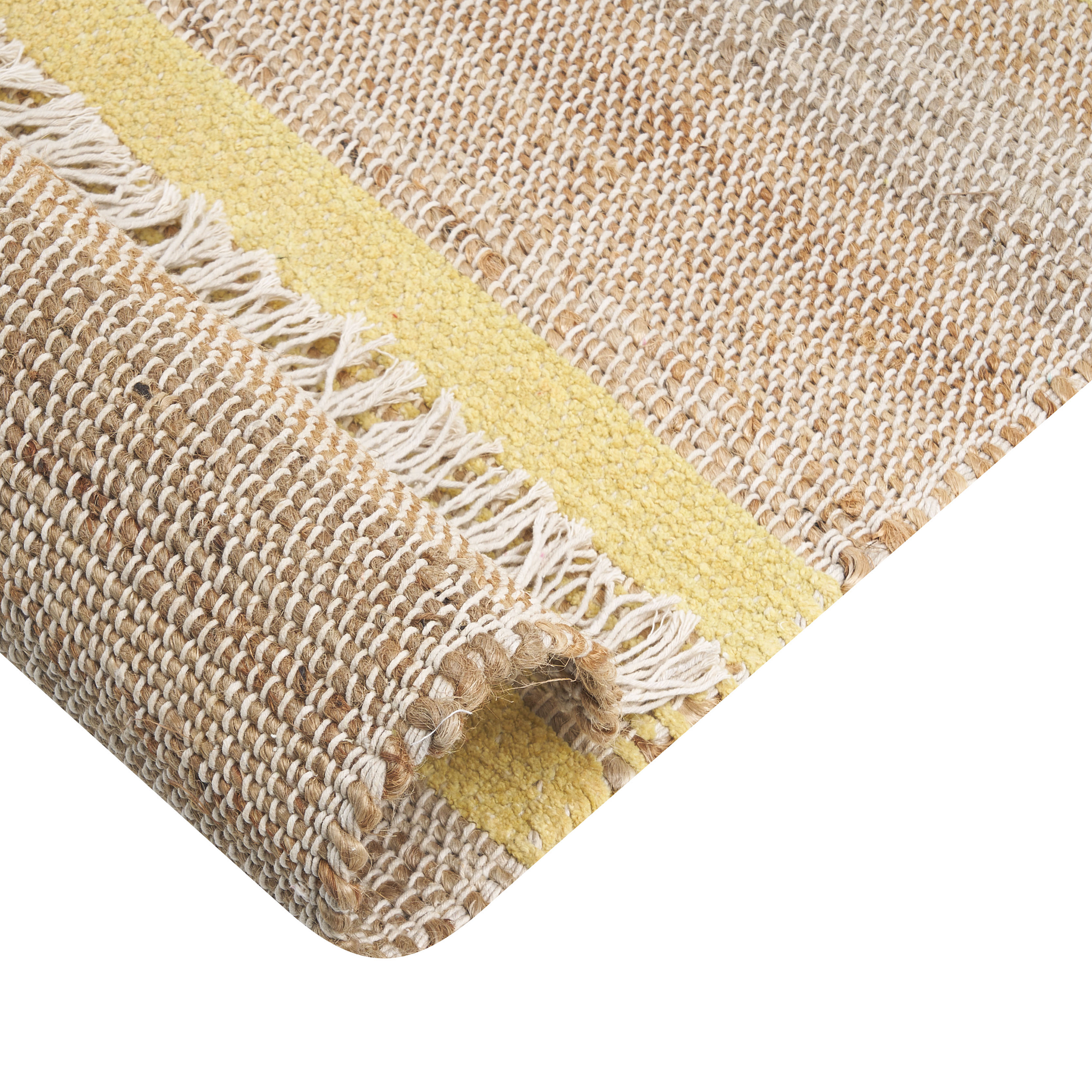 BELIANI Beliani TALPUR - Vloerkleed - Beige/Geel - 160 x 230 cm - Jute