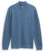 Tom Tailor Troyer gebreide trui van katoen - Maat XXL - Faded Uniform Blue
