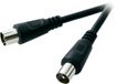 SpeaKa Professional Antenne Aansluitkabel [1x Antennestekker 75 Ω - 1x Antennebus 75 Ω] 2.50 m Zwart