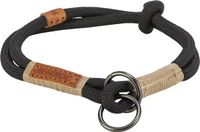 Trixie Be Nordic - Halsband Hond Half-Slip - Zwart/Zand - Maat XS/S - 30x0.6cm