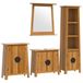 vidaXL Ensemble de meubles de salle de bain 4 pièces pin massif